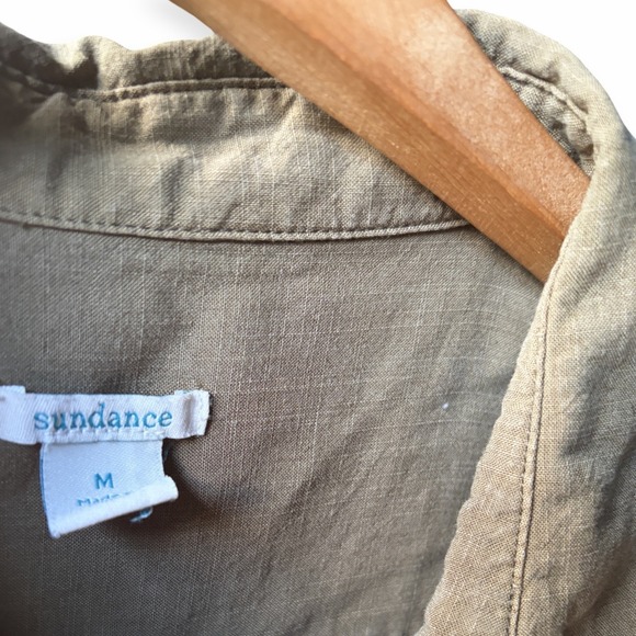 Sundance 100% Lyocell Women's Med Light Utility Shirt Dress Button Down - Picture 2 of 6